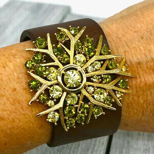 127. Stunning Designer ReviveAmor Vintage Brooch Cuff [Rare Sarah Coventry]